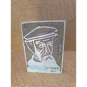 John Calvin Wood Block PrintPlate Hand Carved Printing Block 1526 Reformation